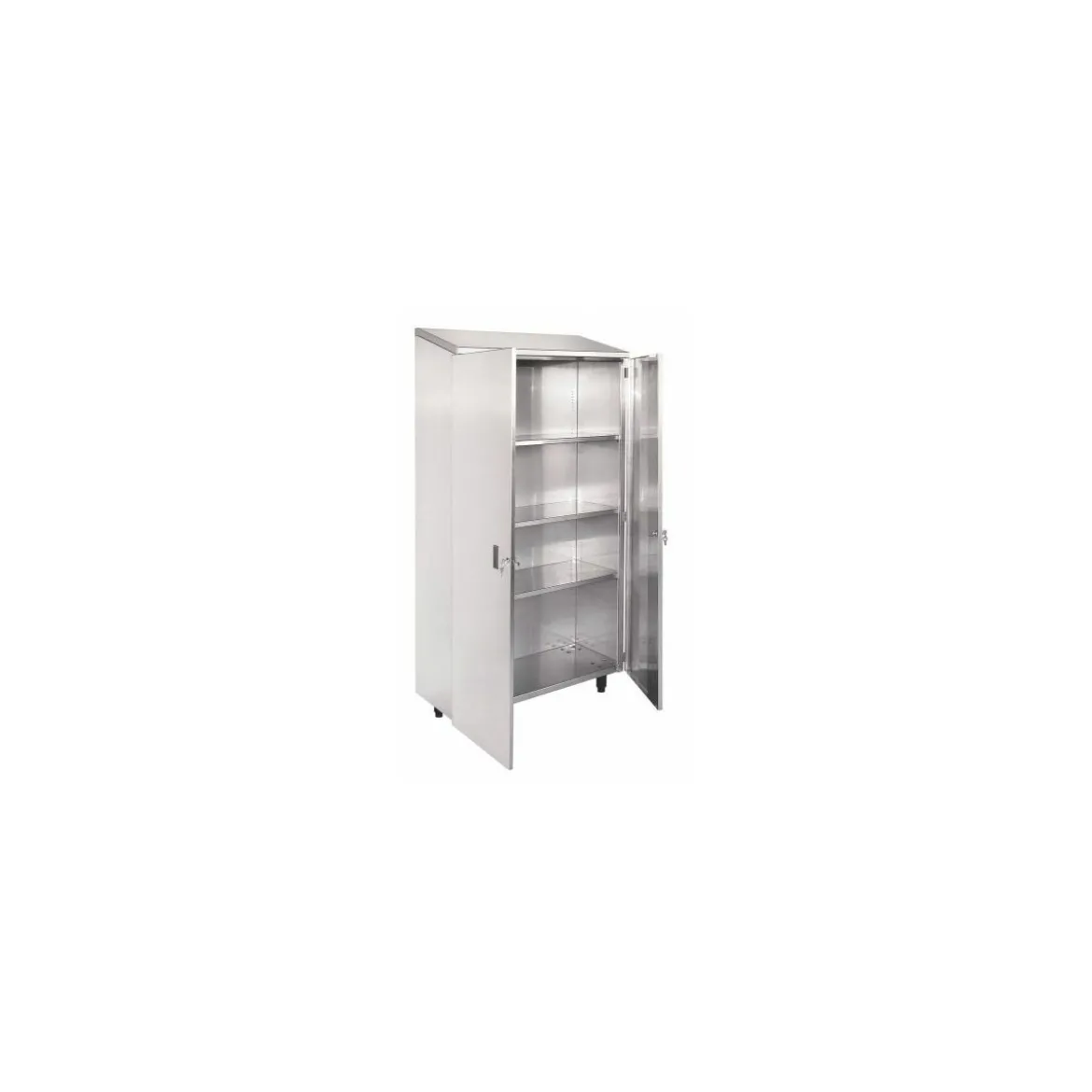 Armoire inox 2 portes - 3 étagères