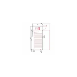 Armoire réfrigérée positive 2 portes GN 2/1 1404 L