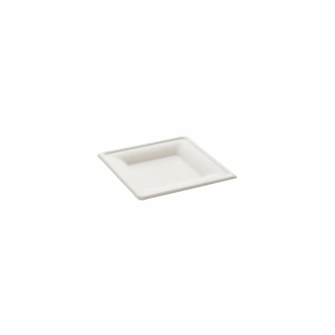 Assiette carrée bagasse ø 15 cm - par 50