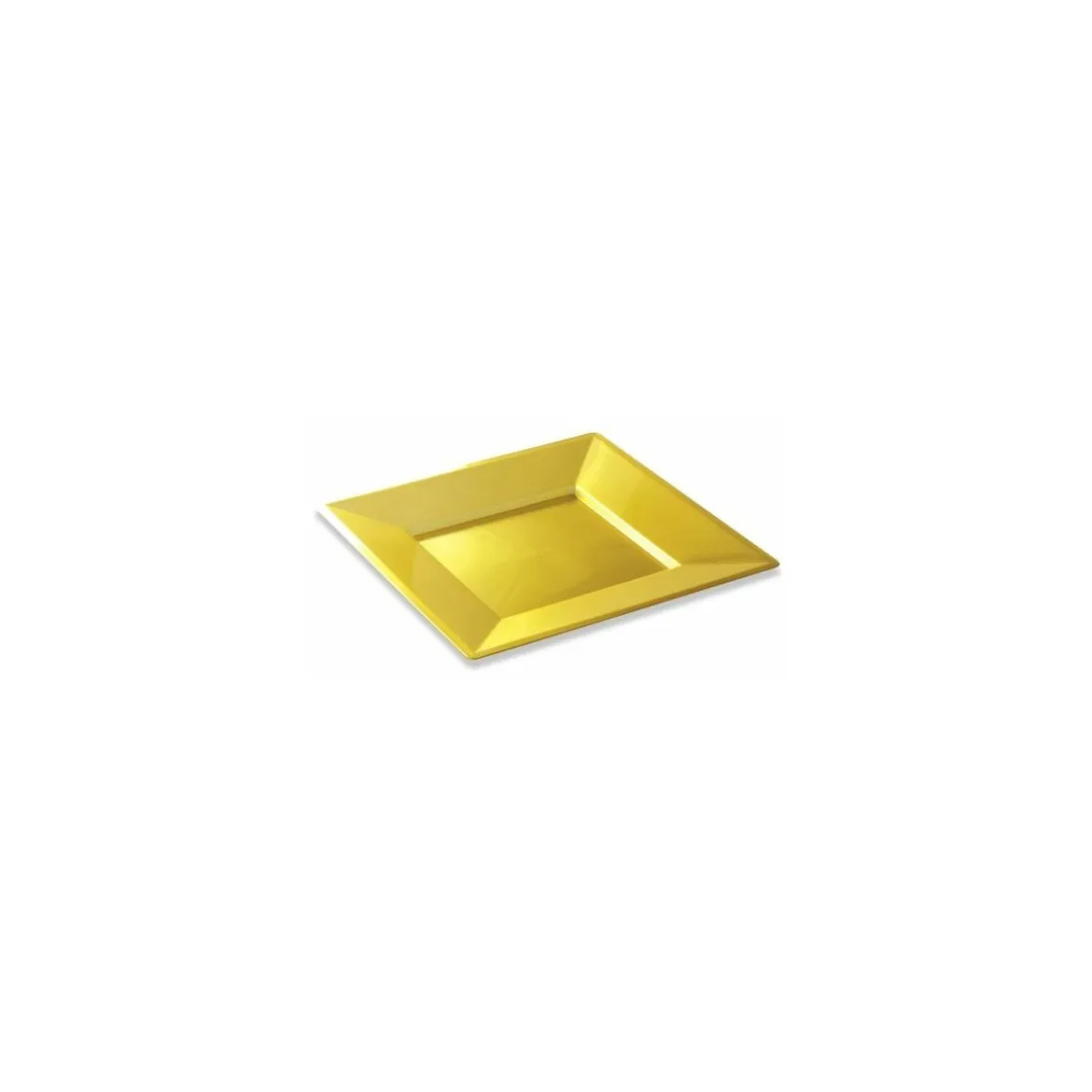 Assiette carrée réutilisable PS or 240 mm - par 12