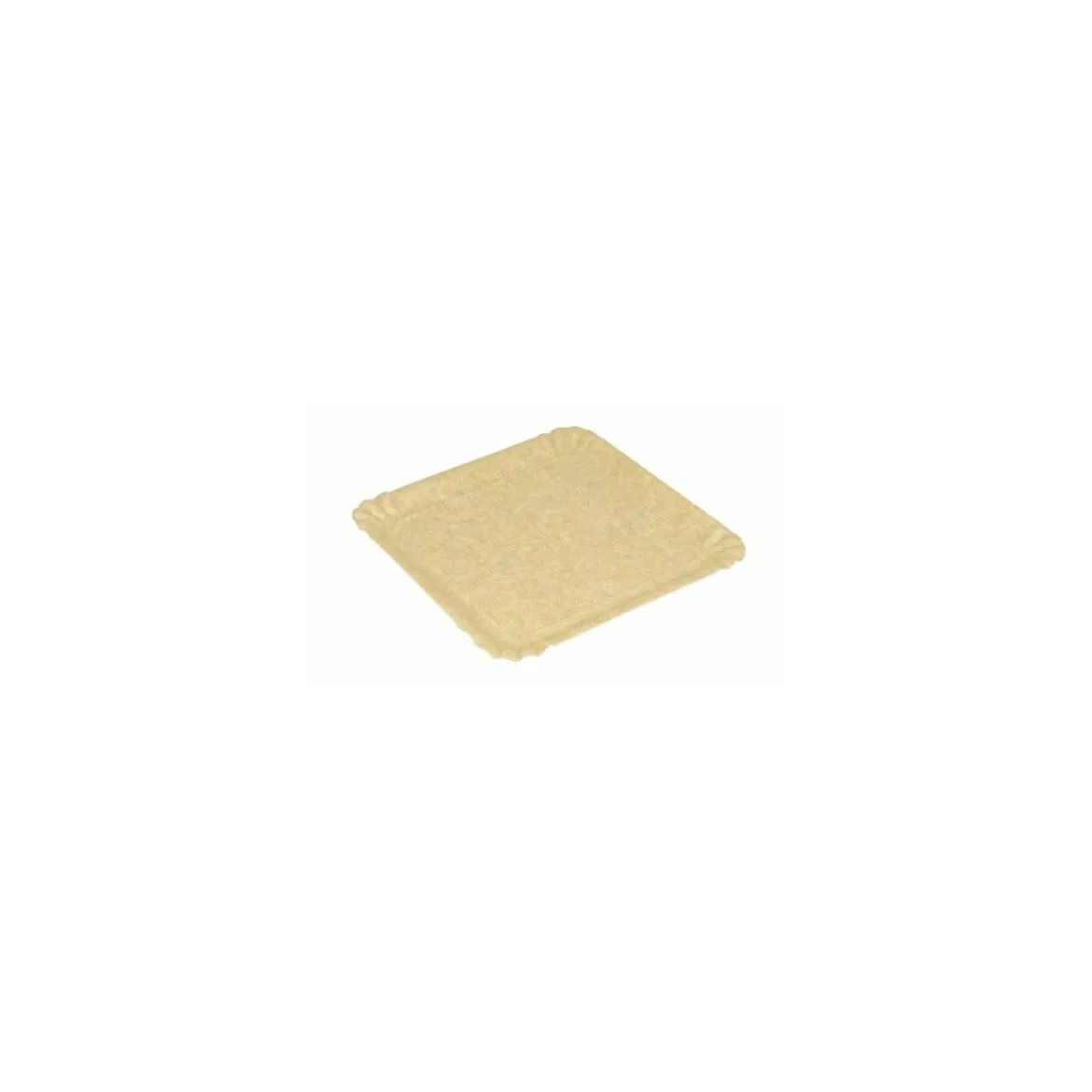 Assiette carton ingraissable kraft brun 150 x 150 mm - par 100