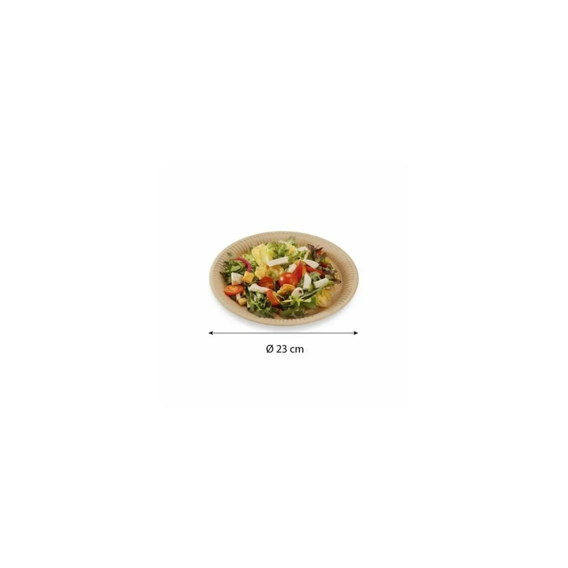 Assiette carton kraft ø 230 mm - par 50