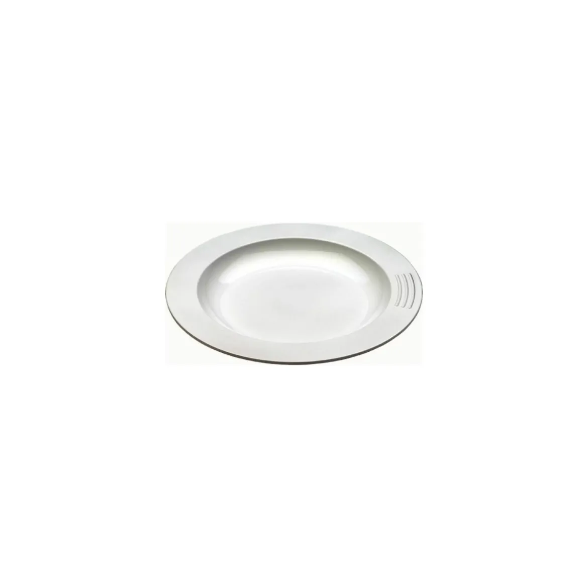 Assiette demi-creuse copolyester blanche ø 23,5 cm - par 6