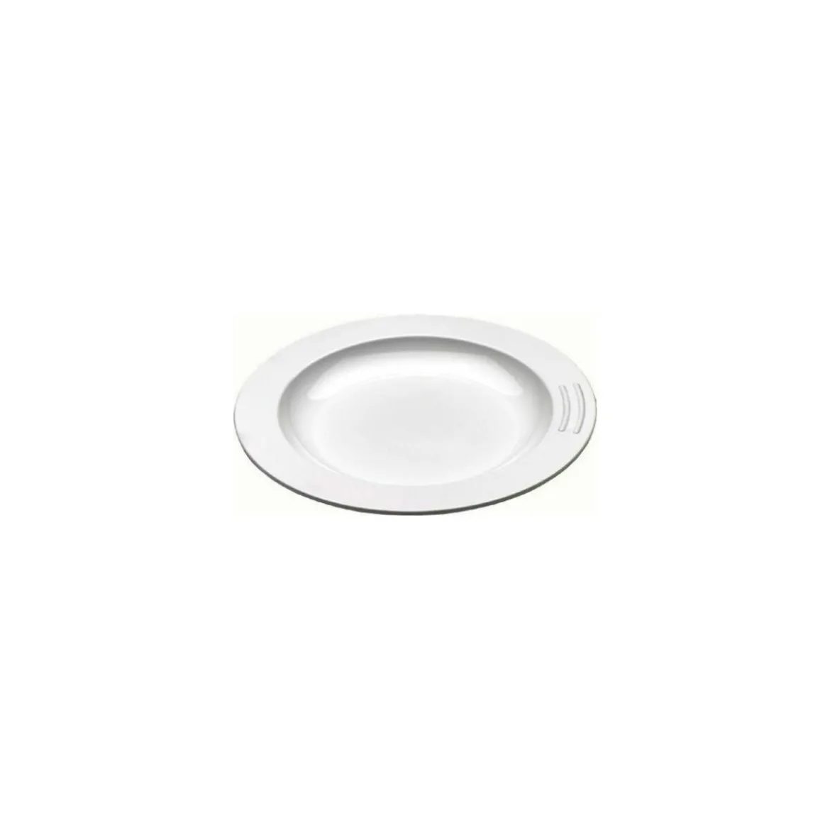 Assiette demi-creuse copolyester blanche ø 18 cm - par 6