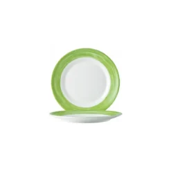 Assiette plate brush verte ø 23,5 cm - par 24