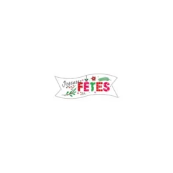 Azyme Joyeuses Fêtes banderole 9,4 x 3 cm - par 24