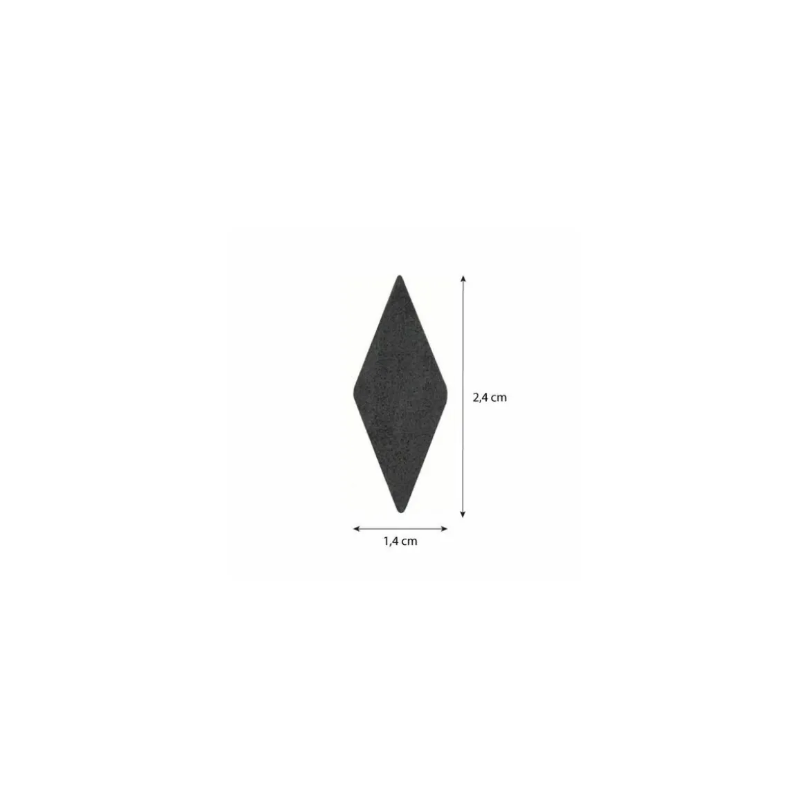 Azyme losange noir 24 x 14 mm - par 260