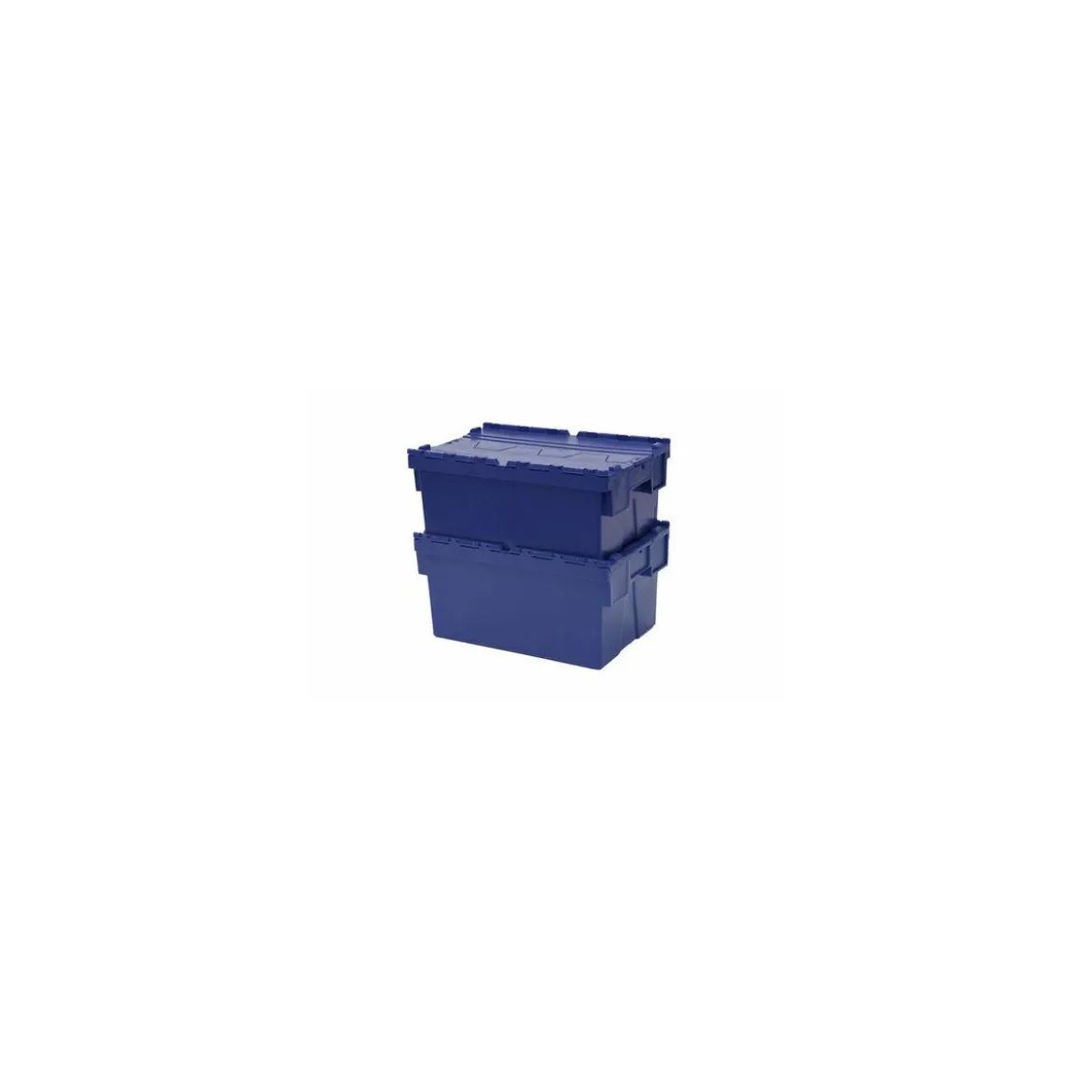 Bac à couvercle intégré bleu 55L