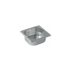 Bac gastronorme plein inox GN 1/6 profondeur 15 cm