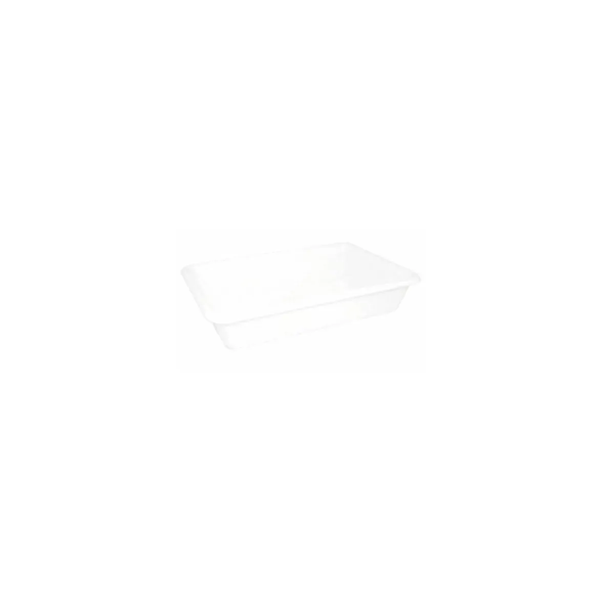Bac rectangulaire plat PEHD blanc 8 L