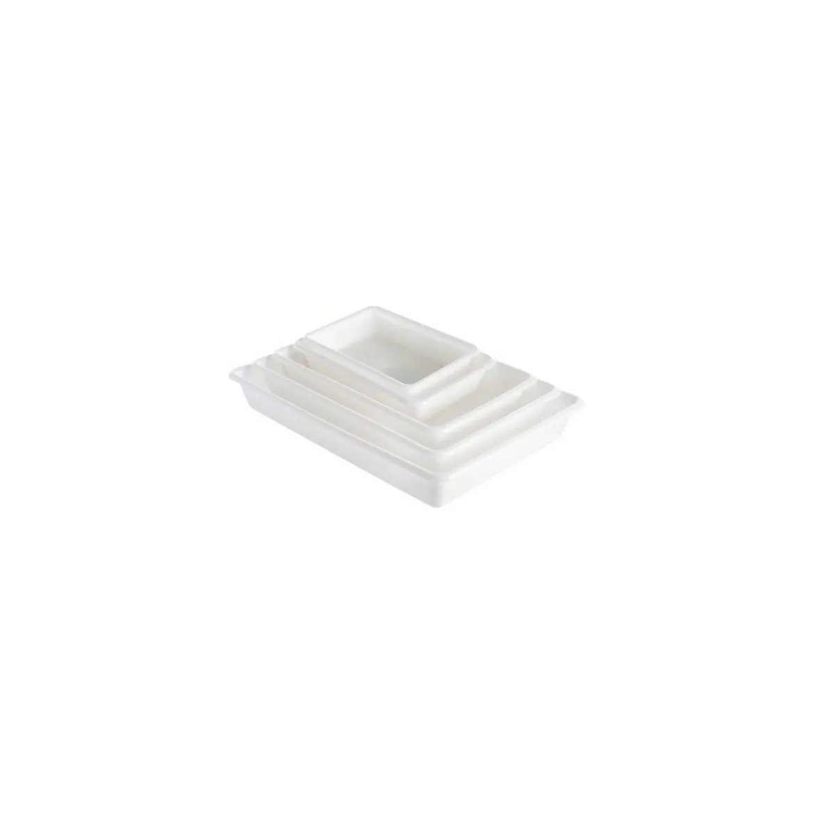 Bac rectangulaire plat PEHD blanc 8 L