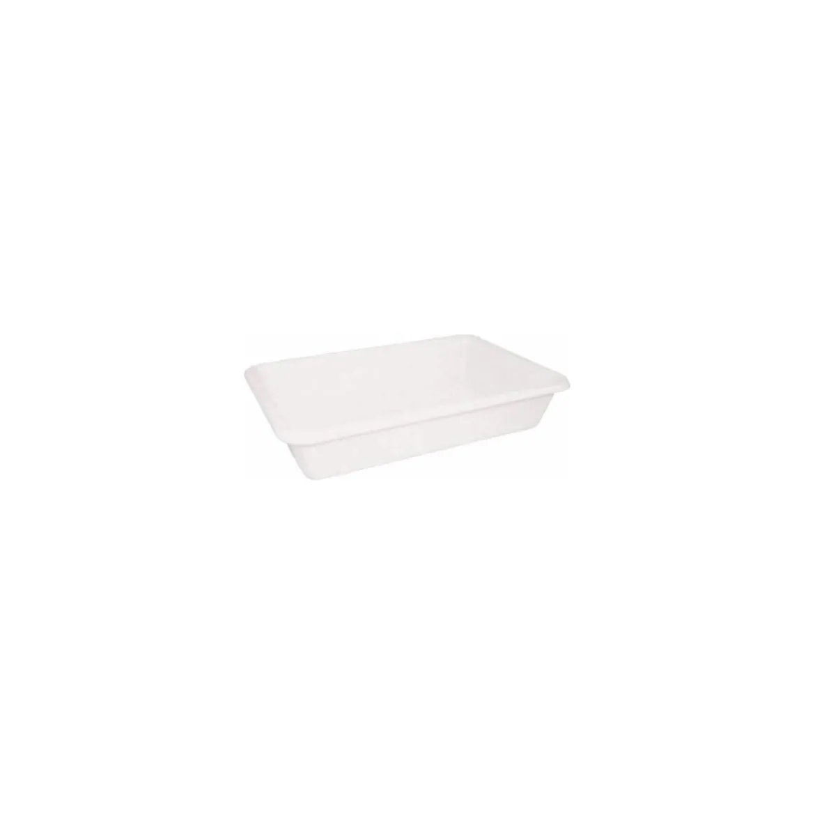 Bac rectangulaire plat PEHD blanc 10 L