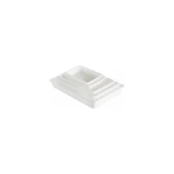 Bac rectangulaire plat PEHD blanc 10 L