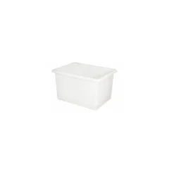 Bac rectangulaire profond PEBD blanc 55 L