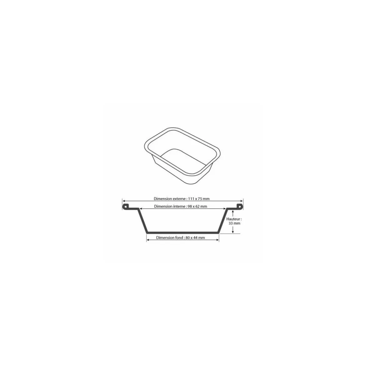 Barquette aluminium 145 ml - par 100