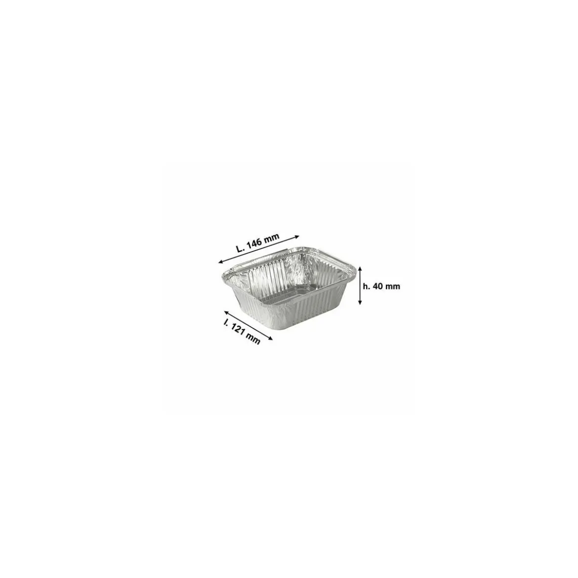 Barquette aluminium operculable 435 ml BO500 - par 100