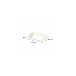 Barquette bagasse avec buvard 17,5 x 13,5 x 4 cm - par 400