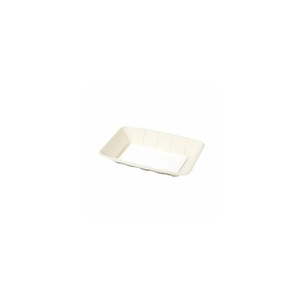 Barquette bagasse avec buvard 29 x 21 x 3 cm - par 150