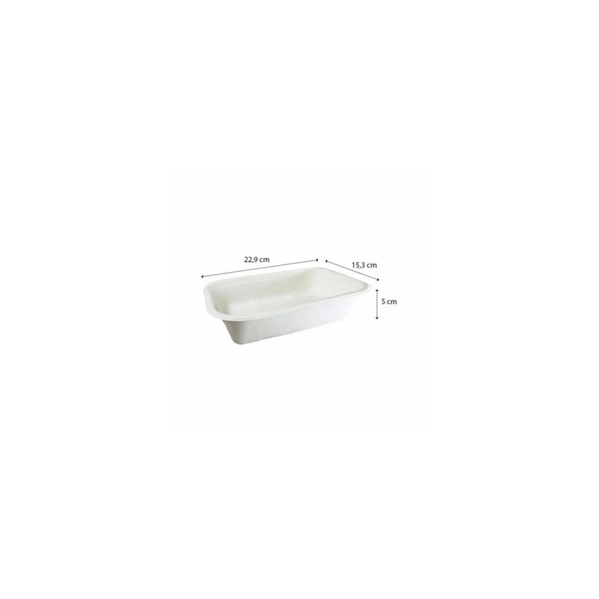 Barquette bagasse 850 ml - par 125