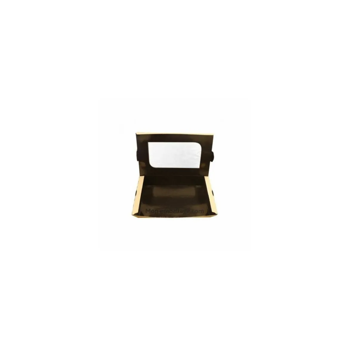 Barquette carton kraft ingraissable avec fenêtre 480 ml - par 400