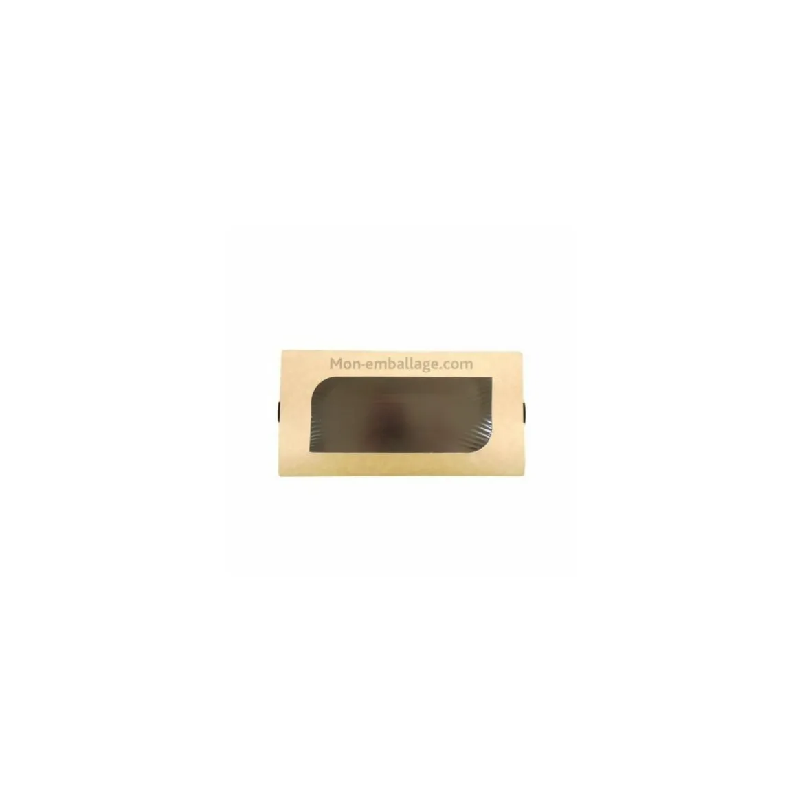Barquette carton kraft ingraissable avec fenêtre 480 ml - par 400