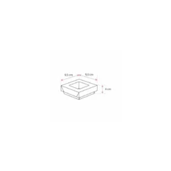 Barquette kraft brun ingraissable avec fenêtre 250 ml - par 25