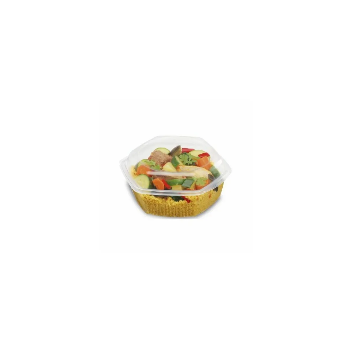 Barquette plastique Alphatop 1000 ml micro-ondable avec couvercle - par 50