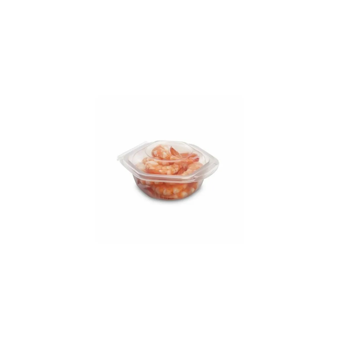 Barquette plastique Alphatop 125 ml micro-ondable avec couvercle - par 50