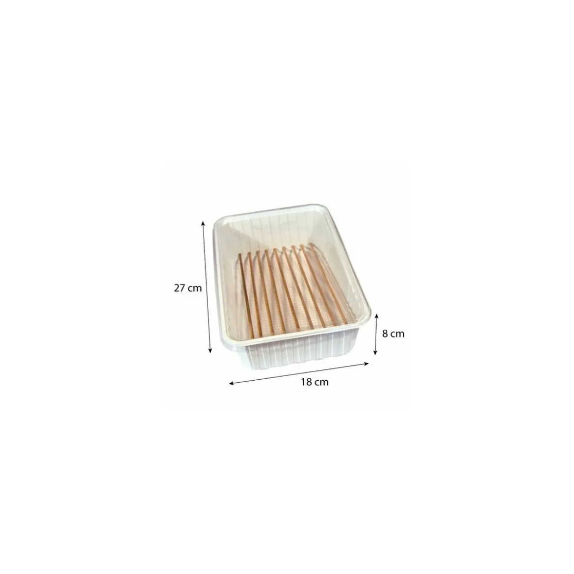Barquette plastique à brochettes 270 cl - par 320