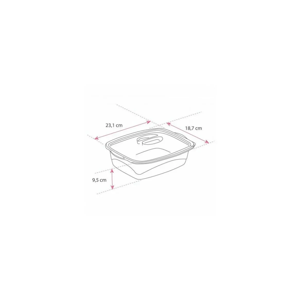 Barquette plastique Marmipack + couvercle 1800 ml - par 200