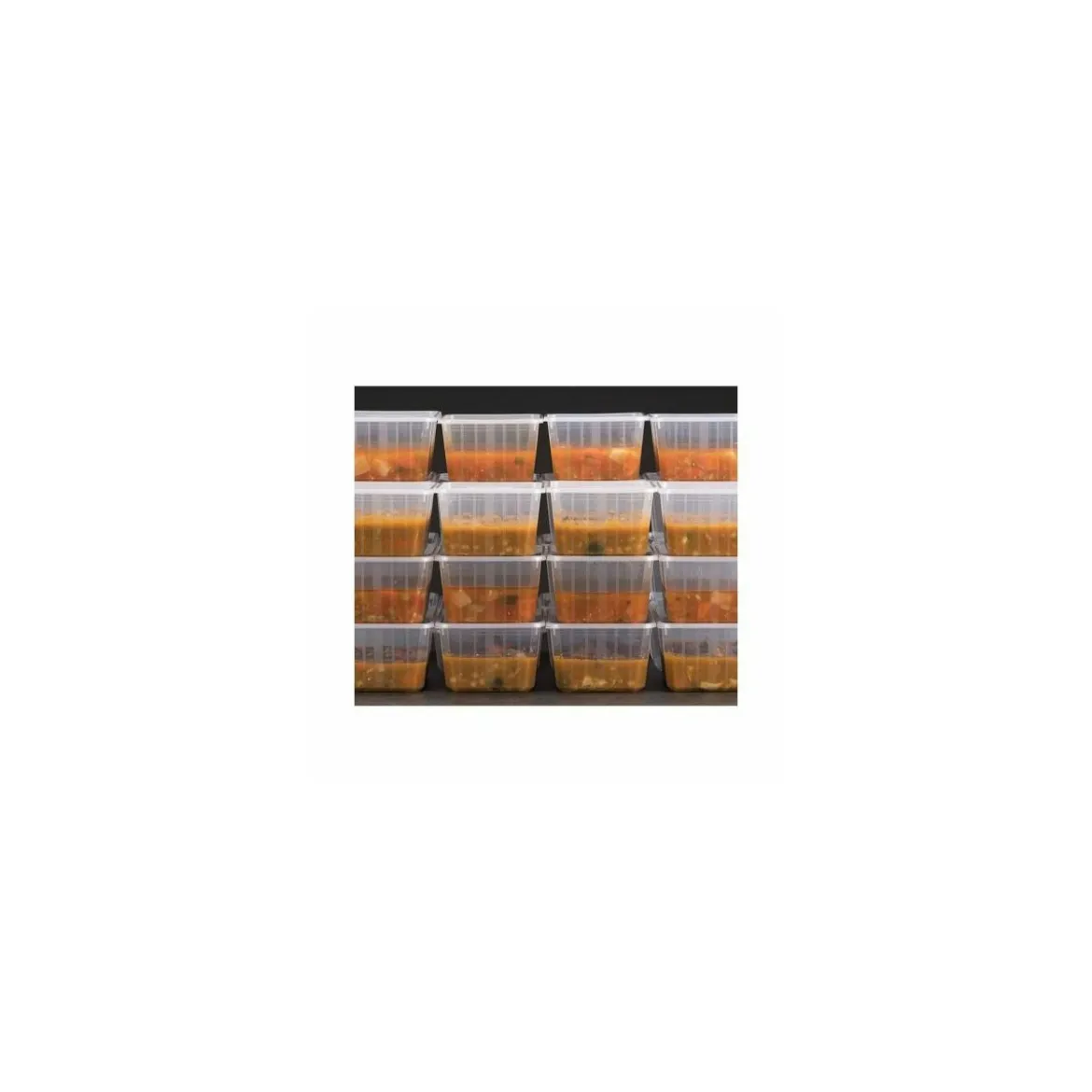 Barquette plastique micro-ondable 1350 ml avec couvercle - par 100