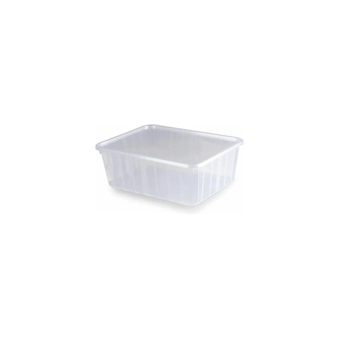 Barquette plastique micro-ondable 1350 ml avec couvercle - par 100