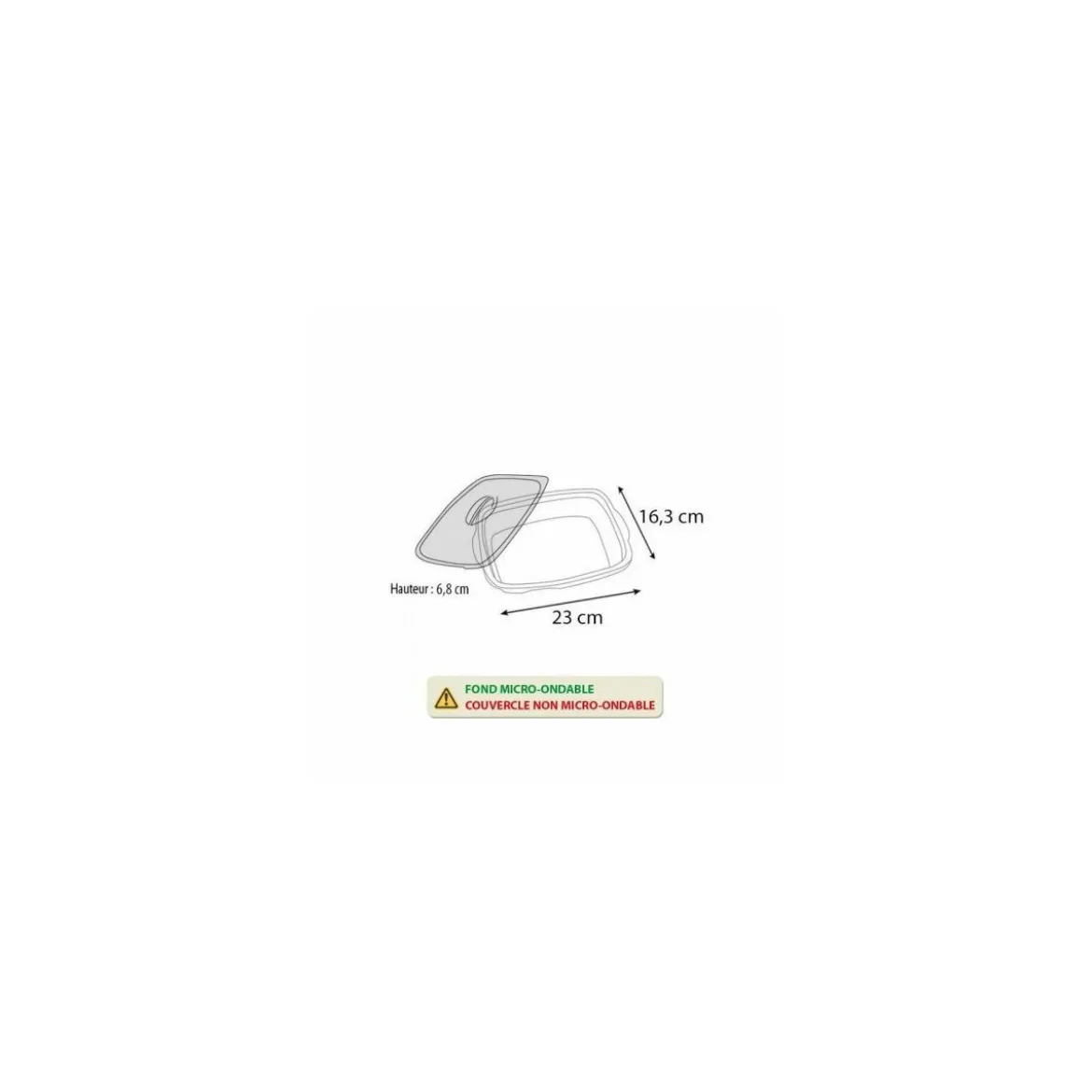 Barquette plastique noire avec couvercle anti-buée Marmipack 900 ml - par 25