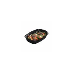 Barquette plastique noire avec couvercle anti-buée Marmipack 900 ml - par 25
