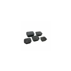 Barquette plastique PP noir 370 ml avec couvercle - par 50