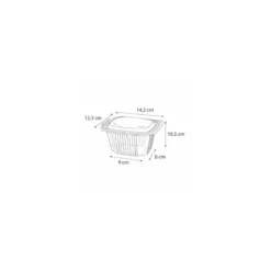 Barquette plastique transparente avec couvercle Ondipack 750 ml - par 50