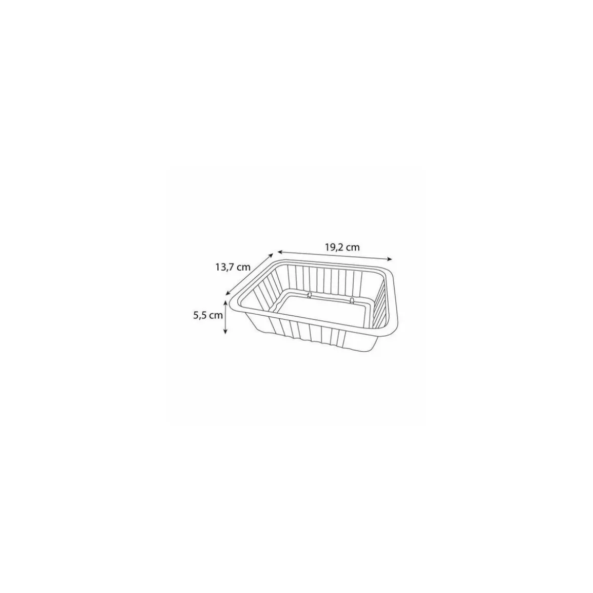 Barquette plastique transparente scellable Alphacel 1000 ml - par 100