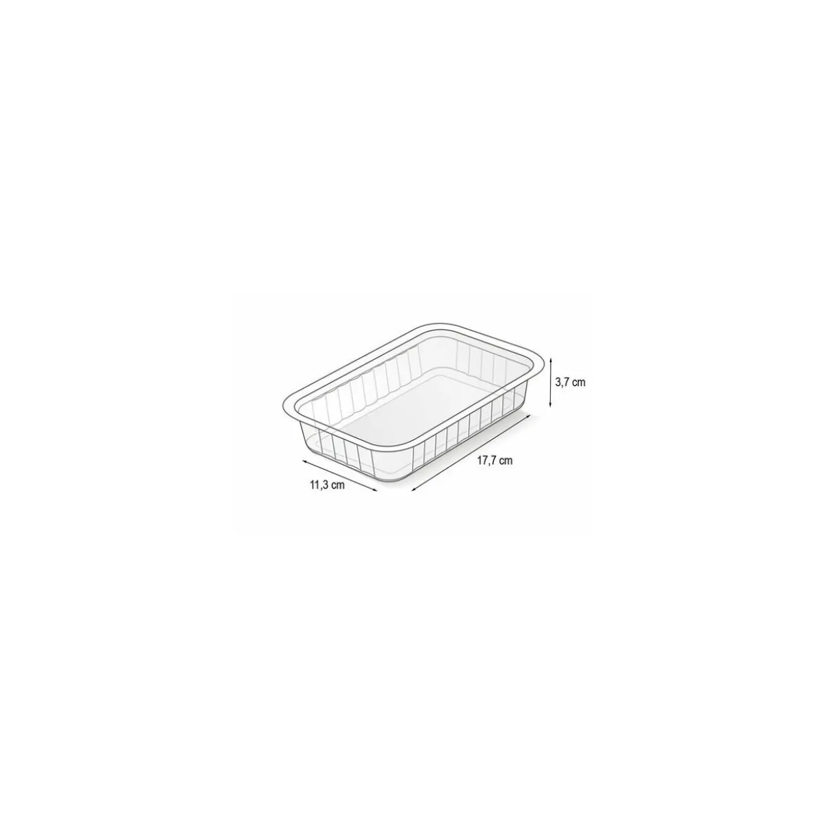 Barquette plastique transparente scellable 510 ml - par 150