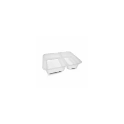 Barquette plastique transparente 2 compartiments scellable Alphacel 1380 ml - par 420