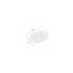 Barquette steak haché ovale polystyrène PVC transparent 13 x 9 x 2 cm - par 250