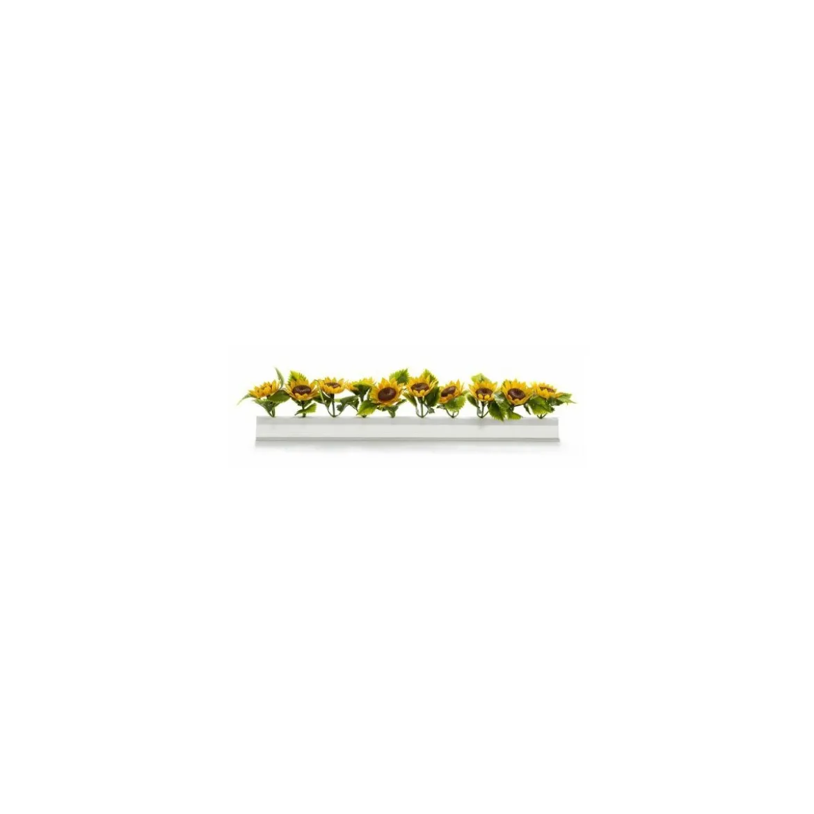 Barrette blanche fleurs de tournesol 25 cm - par 12