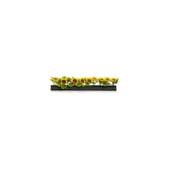 Barrette noire fleurs de tournesol 25 cm - par 12
