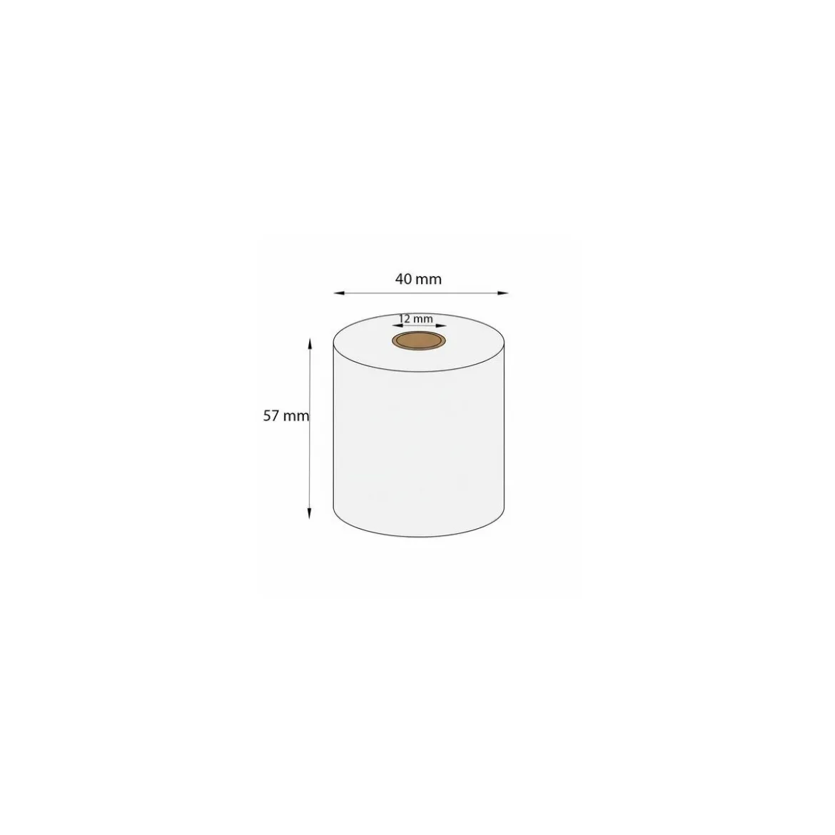 Bobine thermique continu 5,7 x 4 x 1,2 cm - par 50