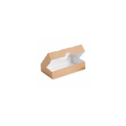 Boite carton kraft à fenêtre 200 x 120 x 40 mm - par 50