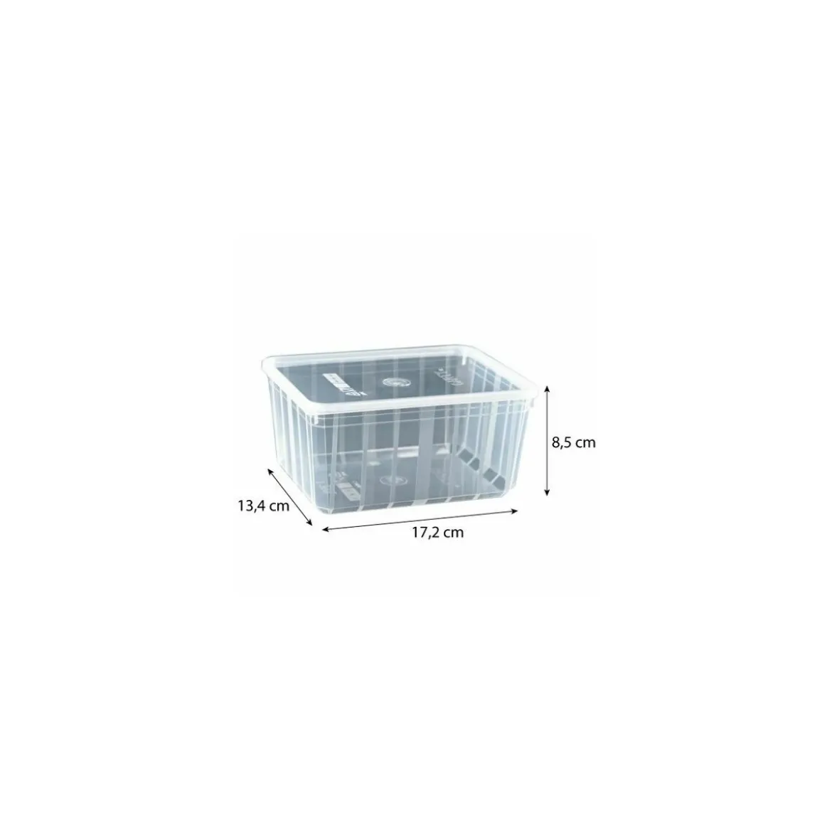 Boite Carty transparente avec couvercle PP 1350 ml - par 25