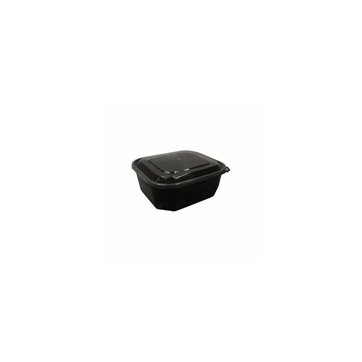 Boite à couvercle charnière pp noir 75 cl - par 288