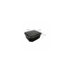 Boite à couvercle charnière pp noir 75 cl - par 288