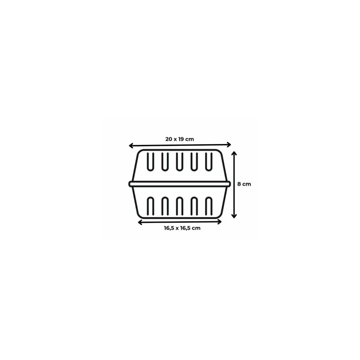 Boite Cristal Patipack 4 bouchées PET - par 320