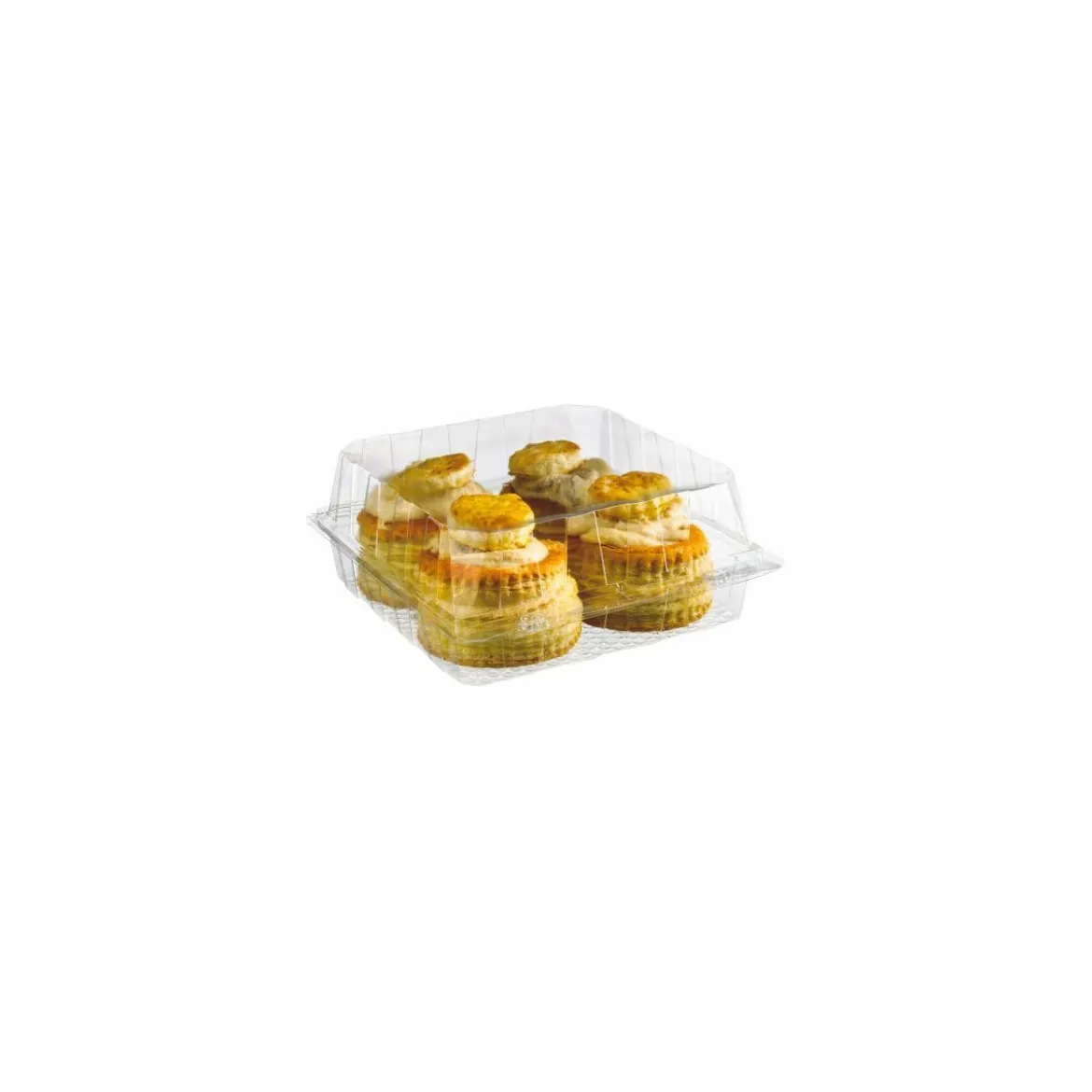 Boite Cristal Patipack 4 bouchées PET - par 320