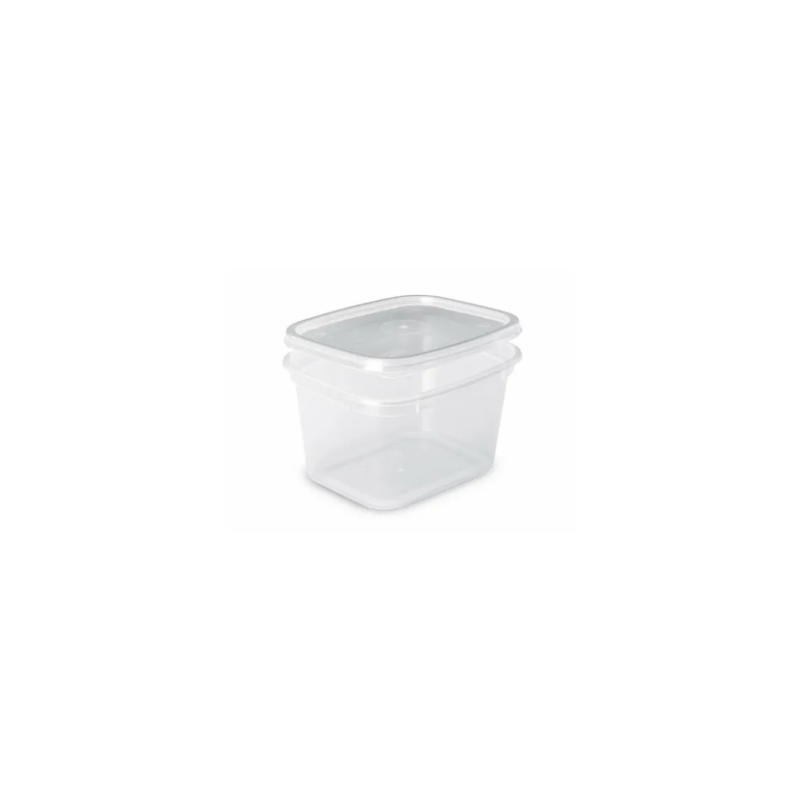 Boite plastique translucide Prestipack avec couvercle 450 ml - par 600